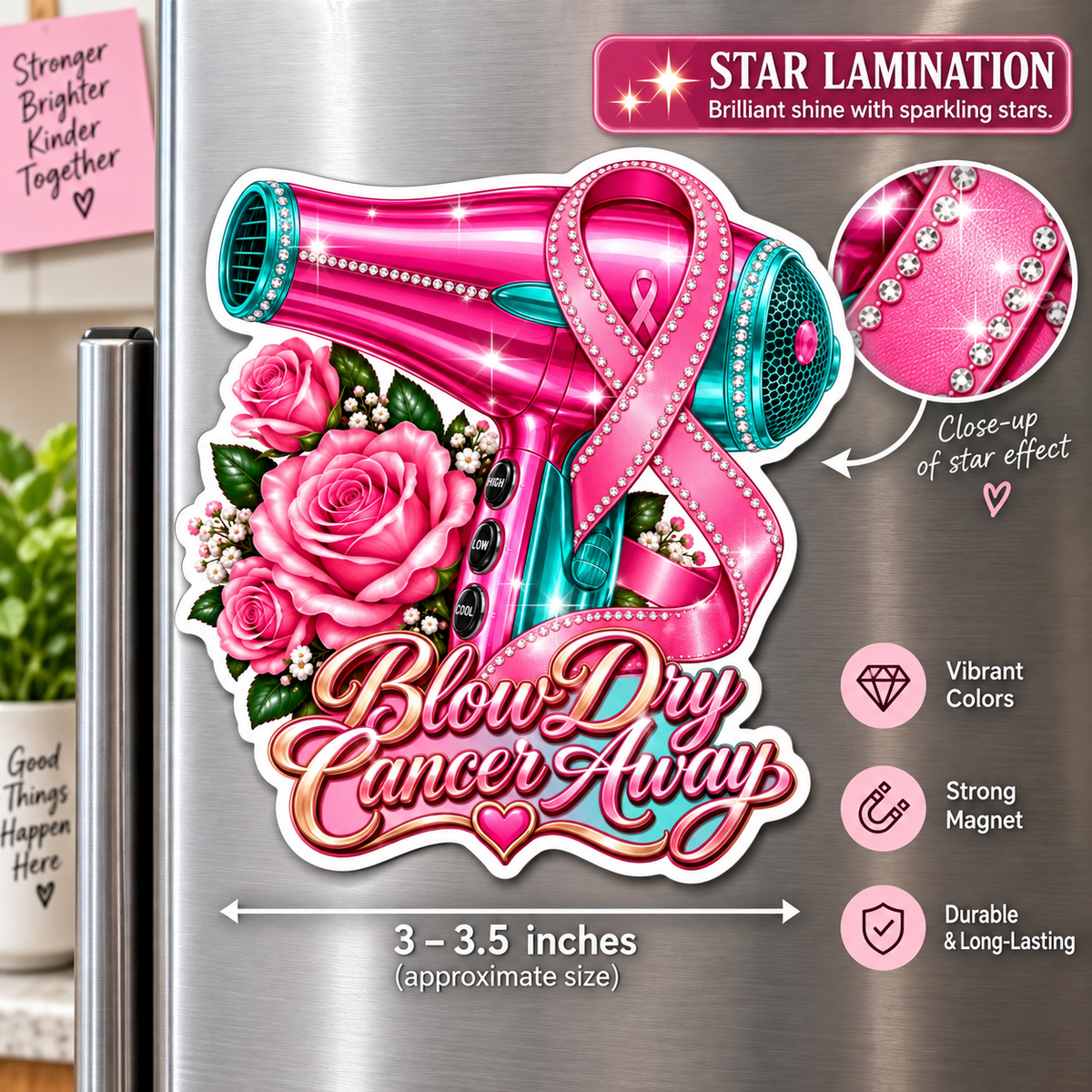 Breast Cancer Awareness — Color Me Courageous Magnet Collection