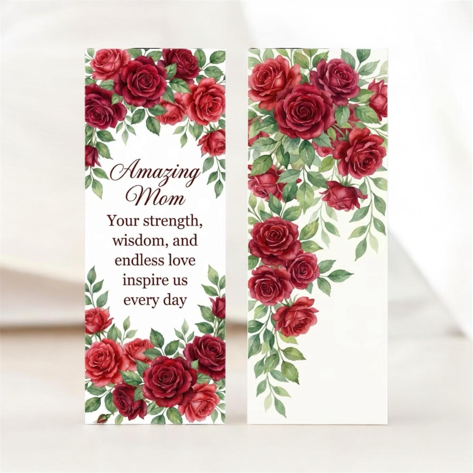 Timeless Petals – Amazing Mom Bookmark