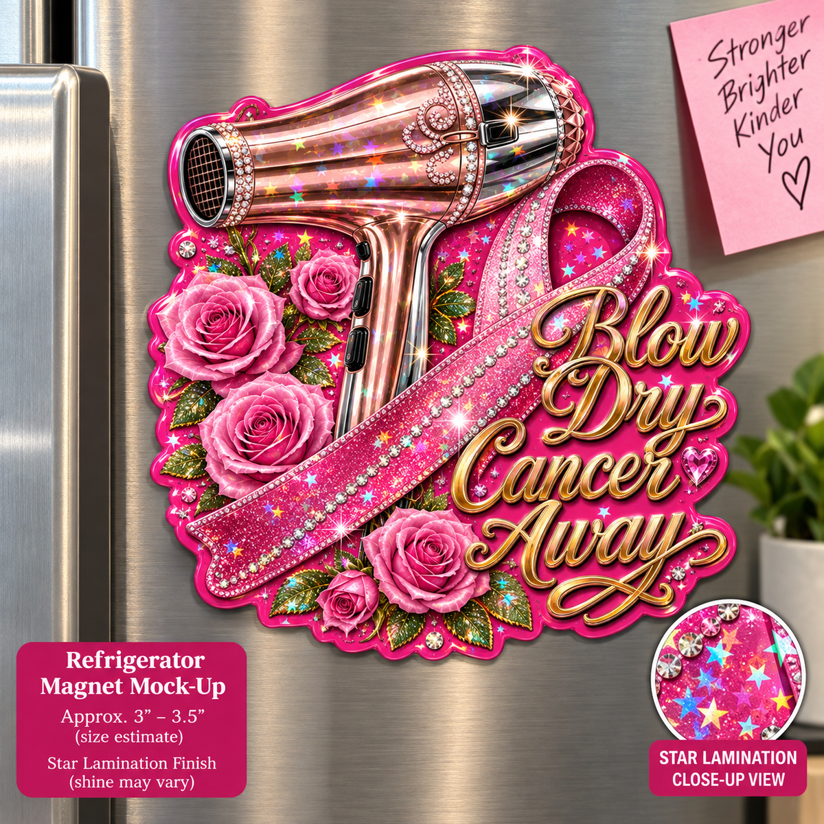 Breast Cancer Awareness — Color Me Courageous Magnet Collection