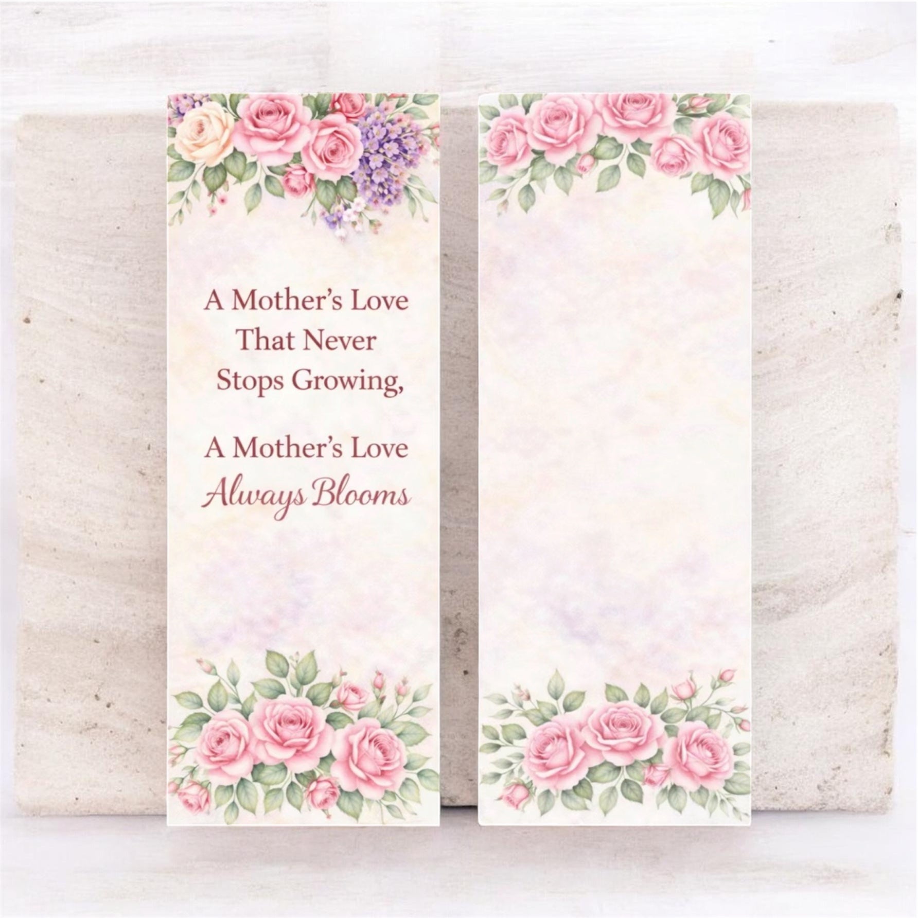Timeless Petals – Amazing Mom Bookmark